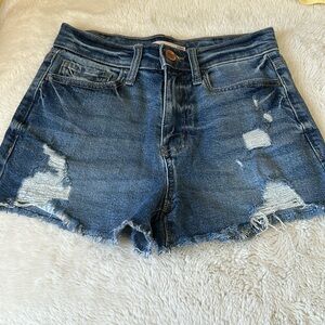 Distressed Jean shorts